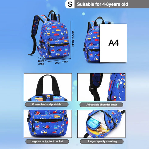 Cartoon Print Kids School Backpack - Children's Outdoor Travel Bag - Fun & Durable Book Bag